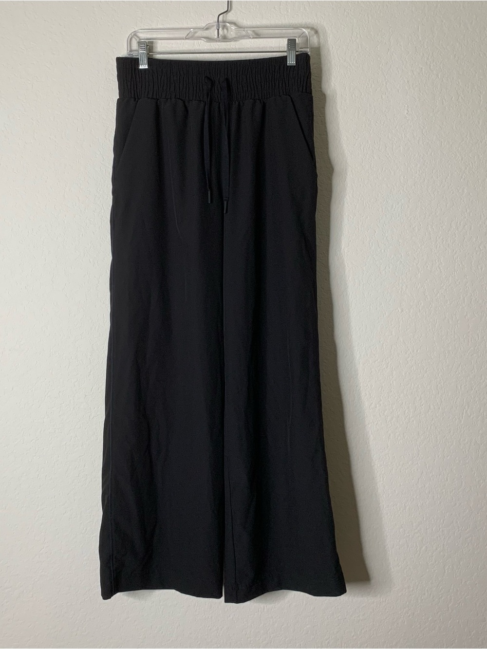 Spanx smooth Womens black on the move wide leg pants M